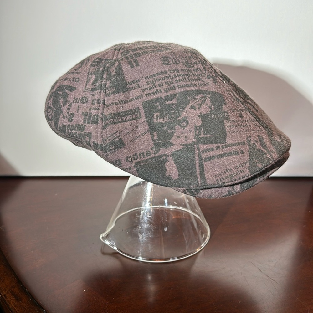 Driver’s hat brown and black print GUC